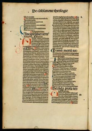 13v-17v, De consolatione theologie. Liber Tertius.