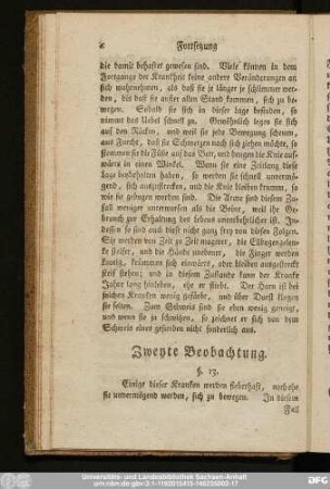 Zweyte Beobachtung.