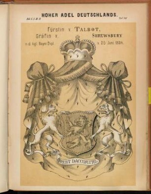 Taf. 96. Fürstin v. Talbot, Gräfin v. Shrewsbury
