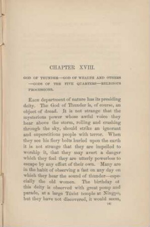 Chapter XVIII. God of Thunder - God of Wealth and Others - Gods of the Five Quarters - Religious Processions.