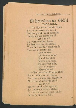 El hombre es débil : Danza