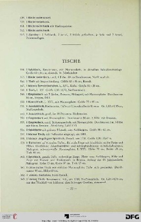 Tische (Nr. 544-568)