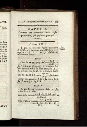 Caput IX. Continens tria problemata tertiae classis particularis, sub posteriore principali contentae.
