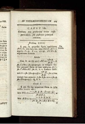 Caput IX. Continens tria problemata tertiae classis particularis, sub posteriore principali contentae.