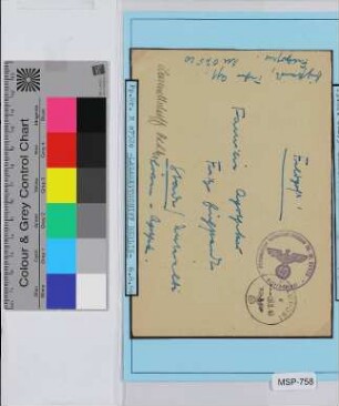 Privat-Feldpostbrief, Schiffsname/Landeinheit: Berlin, Feldpostnr. 07520; Frankatur, Mi.-Nr.: [Keine]; Poststempel: Feldpost d 06.8.40; Nebenstempel: Kriegsmarine Dienststelle Feldpost-Nr. M. 07520