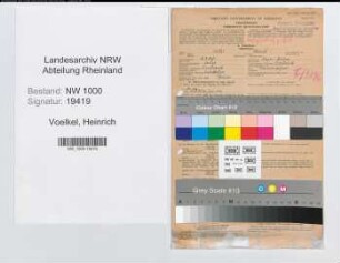 Entnazifizierung Heinrich Voelkel, geb. 16.03.1910 (Schaffner)