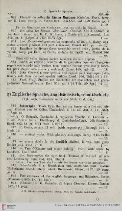 g) Englische Sprache, angelsächsisch, schottisch etc. (Nro. 836 - 868)