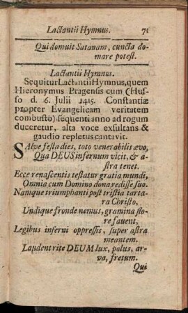 Lactantii Hymnus.