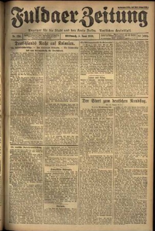 Ausgabe vom Mittwoch, den 03. Juni 1925.