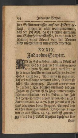 XXXIX. Juda ohne Scepter