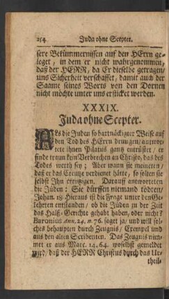 XXXIX. Juda ohne Scepter