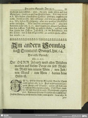 Am andern Sonntag nach Trinitatis, Evangel. Luc. 14