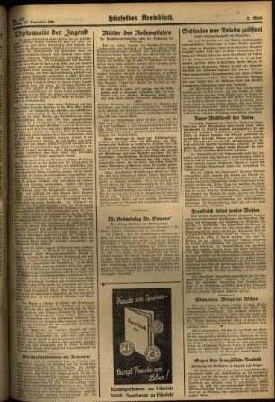 Zweite Ausgabe vom Freitag, den 25. September 1936.