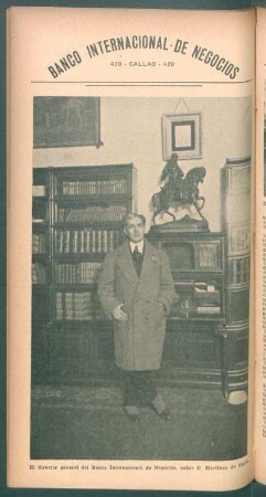 El director general del Banco [...], señor C. Martínez de Sucre - [Fotografía]