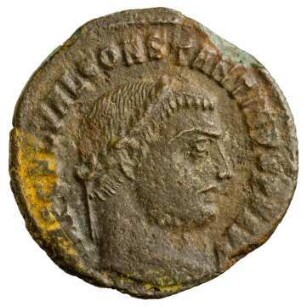 Münze, Follis, Aes 3, 316 - 317 n. Chr.