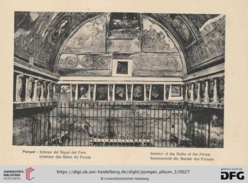 Pompei - Interno dei Bagni del Foro - Interieur des Bains du Forum - Interior of the Baths of the Forum - Innenansicht der Baeder des Forums