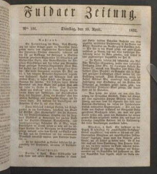 Dienstag, den 10. April. 1832