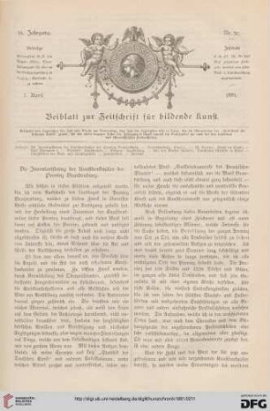 Die Inventarisierung der Kunstdenkmäler der Provinz Brandenburg