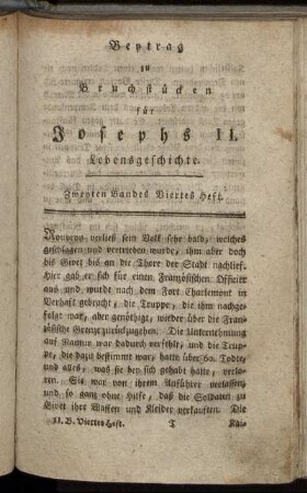 Zweyten Bandes Viertes Heft.