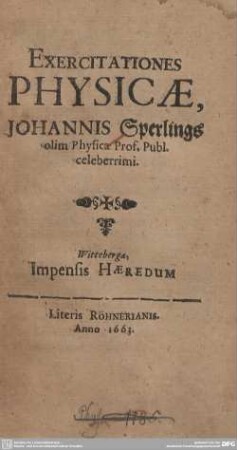 Exercitationes Physicae