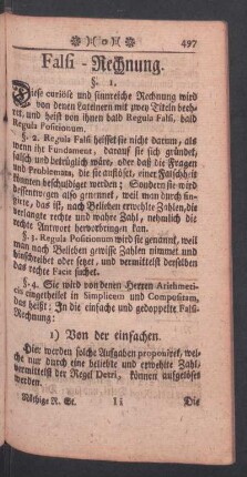 Falsi-Rechnung