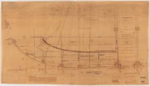 I.G.-Farben, Frankfurt/Main Verwaltungsgebäude: Mittelhalle: Trägerlage Aufgangstreppe, Grundriss 1:20 (zu Inv.Nr. 4195)