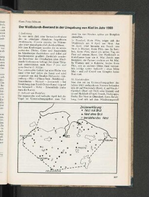 Der Weißstorch-Bestand in der Umgebung von Kiel im Jahr 1969