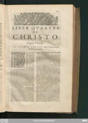 Caput Primum. De Duarum Christi Naturarum Unione Hypostatica.