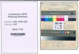 Entnazifizierung Fritz Stock , geb. 15.01.1897 (Techn.Angestellter)