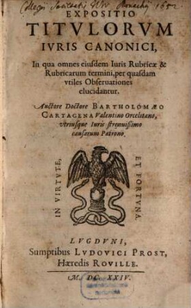 Expositio titulorum juris canonici