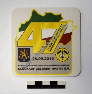 Bierdeckel "47. Landeskirchschicht der Berg- und Knappenvereine NRW"