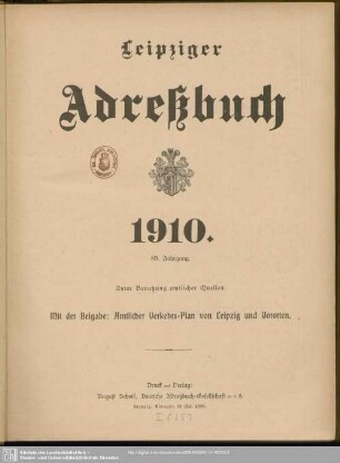 89.1910: Leipziger Adreß-Buch