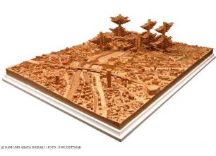 Cluster in the Air - Modell der Gesamtanlage (Städtebauliche Utopie)