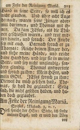 Am Feste der Reinigung Mariä.