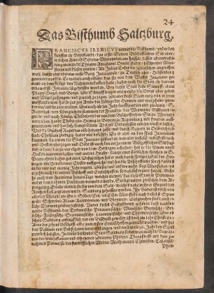 24 Das Bisthumb Saltzburg.