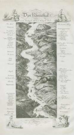 Das Rheintal von der Mündung der Nahe bis zur Mündung der Mosel : Kreide- und Federlithographie