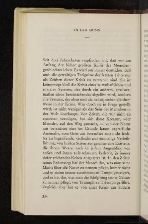 In der Krisis