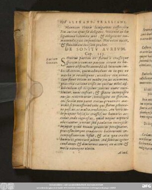 De Sonitu Aurium. Cap. III.