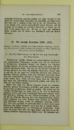 21. Die polnische Revolution (1830 - 1831)