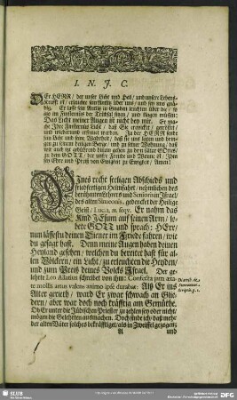 Leichenpredigt : Christliche Leich-Predigt, [allgemeiner Eingang], Der Leichen-Text, Eingang, Abhandlung, Usus