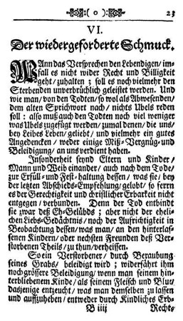 VI. Der wiedergeforderte Schmuck