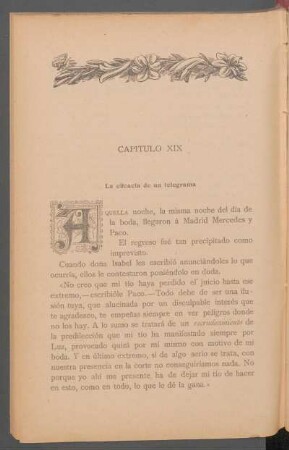 Capítulo XIX - La eficacia de un telegrama