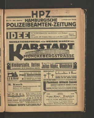 Nr. 3 * 22. Jahrg. 1. Februar 1932