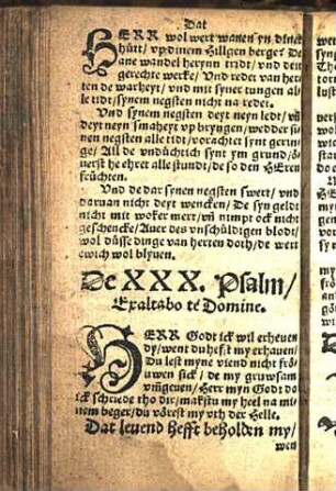 De XXX. Psalm / Exaltabo te Domine.