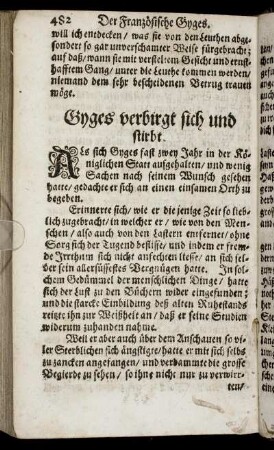 Gyges verbirgt sich und stirbt.