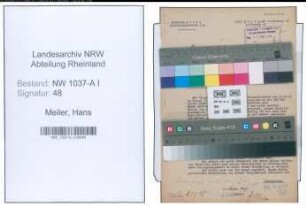Entnazifizierung Hans Meiler , geb. 24.06.1895 (Stadtinspektor)