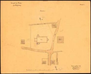 Evangelische Kirche, Schömberg: Lageplan, Maßstabsleiste