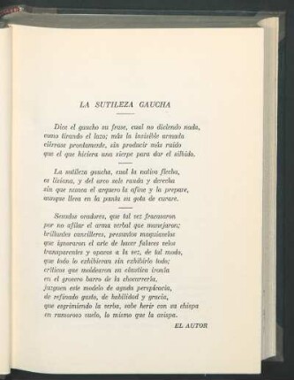 La sutileza gaucha