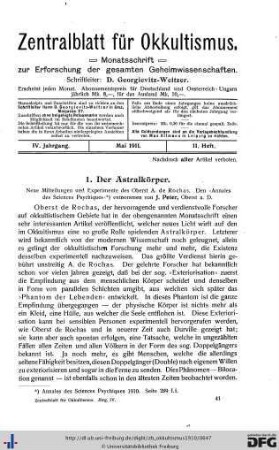 11. Heft (Mai 1911)