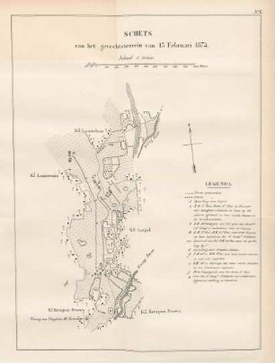 No. X. Schets van het gevechtsterrein van 15 Februari 1874